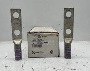 NEW BURNDY YA282N COMPRESSION LUG 2-HOLE 4/0 AWG TIN-PLATED 1/2" STUD PURPLE - Picture 1 of 4