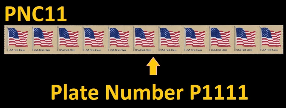 US 4132 Flag First Class NDN 41c PNC11 APU P1111 MNH 2007 - Image 1 of 1