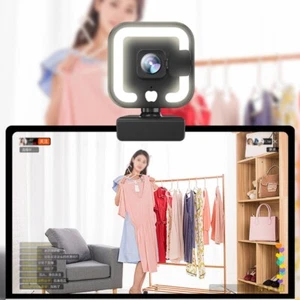 1080P AutoFocus 3 Fill Lights High-definition Beauty Cam LIve Broadcast Camera - Afbeelding 1 van 10