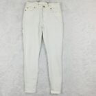 7 For All Mankind Womens Jeans Ankle Gwenevere Skinny Denim White Wash Mid 28