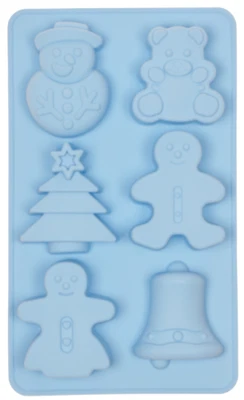 Silikon Backform Xmas Weihnachten Backen Kuchen Schneemann Tannenbaum - Bild 1 von 2