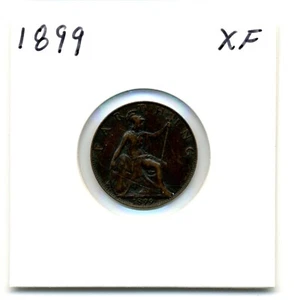 Great Britain. Farthing. 1899 Extra Fine dark brown - Picture 1 of 2