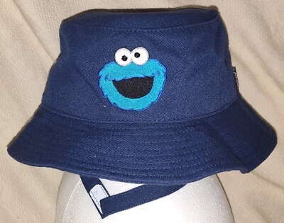 LOT of 4 COOKIE MONSTER COPPERTONE DARK BLUE BUCKET HAT CHILD SZ 6-12M NEW STOCK - Image 1 of 4
