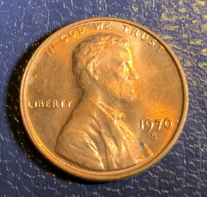 1970 S Brilliant Uncirculated Lincoln Cent. Key Date! Excellent condition. - Picture 1 of 4