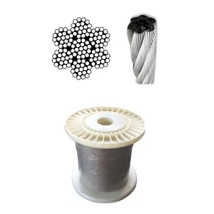 5 metre Wire Rope 7x19 A4 316 Stainless Steel 2 3 4 5 6 8 10mm Metal Cable - Picture 1 of 4