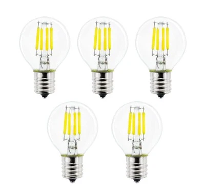 5-Pack S11 LED Bulbs E17 Intermediate Base Edison Globe Light Bulbs 40 Watt E... - Image 1 of 4