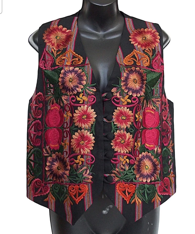 Chaleco bordado para mujer PERUVIAN CONNECTION talla M Foto 1 de 4