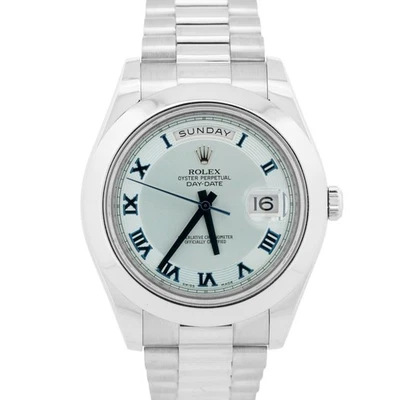 Rolex Day-Date Presidential 41mm PLATINO CONCÉNTRICO Azul Glaciar 218206 CAJA Foto 1 de 4