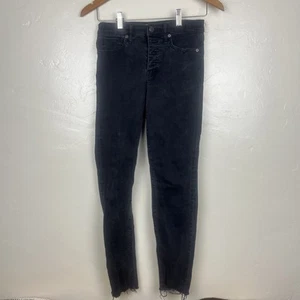 Madewell 9" High Rise Skinny Jeans Womens 26 Black Faded Distressed Denim - Picture 1 of 5