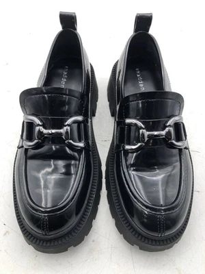 Madden Girl Womens Black Ashlee Lug Sole Platform Loafers- Size 6.5M - Image 1 of 4