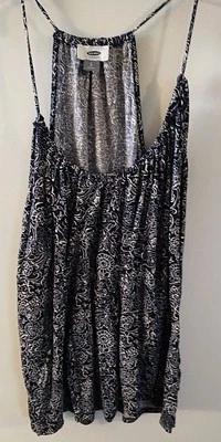 Old Navy Woman's Spaghetti Strap  Blue And White Design S L - Image 1 of 4