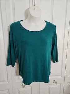 CAMISETA CHICO'S THE ULTIMATE Verde Jade Manga 3/4 Talla 3 (XL) 100% Algodón - Imagen 1 de 6