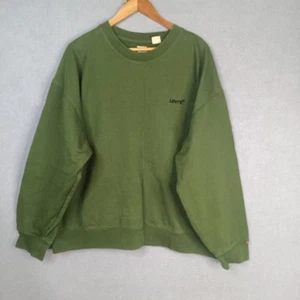 Levi's Mens Size XXL Green Relaxed Fit Long Sleeve Pullover Jumper - Picture 1 of 11