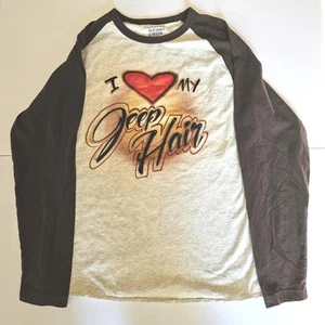 I Heart Love My Jeep Hair Airbrushed T-Shirt Medium - Picture 1 of 6