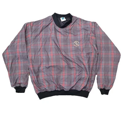 Vintage 90s Turfer Plaid Golf Pullover Windbreaker Jacket USA Made Unisex Large - Image 1 of 4