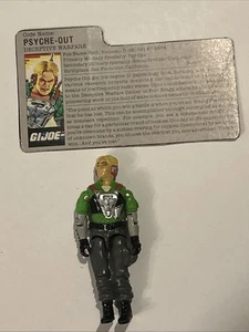 Figura de acción de colección GI Joe ARAH Psyche Out suelta completa con tarjeta - Imagen 1 de 7