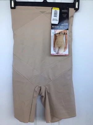 Miraclesuit Instant Tummy Tuck cintura alta coxa mais fina bege médio 2419 novo com etiquetas - Imagem 1 de 4