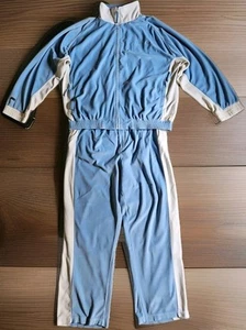 FUBU Velour Track Suit Sky Blue & White 2 Piece Set Hip Hop 90's Men's Size XL - Picture 1 of 22