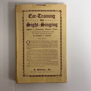 Ear Training and Sight Singing Musical Theory George Wedge 1921 Hardcover - Picture 1 of 15