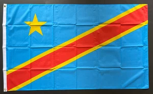 Demokratische Republik Kongo Länder Fahne Flagge 150x90 Flag WM EM Fussball #140 - Bild 1 von 1