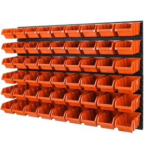 WALL MOUNTED TOOL PEG BOARD 1152mm x 780mm 54 ELEMENTS GARAGE STORAGE BINS - Picture 1 of 7