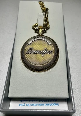 Vintage Swiss Made Majesti Number 1 Grandpa Pocket Watch New Battery Working - Image 1 of 4