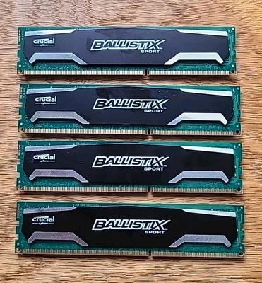 Crucial Ballistix 16GB (4x4GB) DDR3-1600 Desktop Ram BLS4G3D1609DS1S00.16FER2 - Image 1 of 3