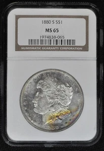 1880 S - Morgan Silver Dollar - NGC MS65 - Picture 1 of 4