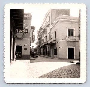 Vintage Photograph Coca-Cola Signs Possibly Old San Juan Puerto Rico 3.5x3.5" - Picture 1 of 2
