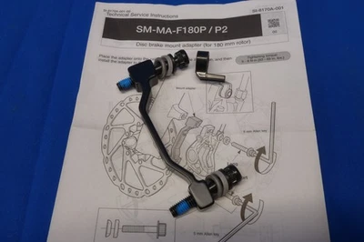 New Shimano SM-MA-F180P/P2 Disc Brake Adapter Front 180mm, PM Caliper & Fork - Image 1 of 3