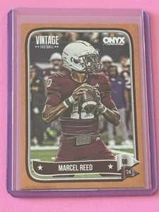 2024 ONYX VINTAGE MARCEL REED ROOKIE/RC #/75 *NARANJA* TEXAS A&M AGGIES - Imagen 1 de 2