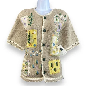 Cárdigan BellePointe Garden Mosaic Tostado Talla Mediana  - Imagen 1 de 9