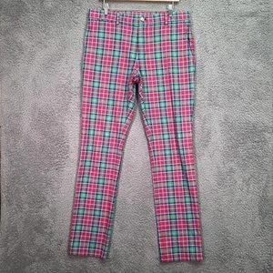 Vineyard Vines Slim Pants Men’s 34x34 (36x33) Tartan Plaid Stretch Cotton Blend - Picture 1 of 19