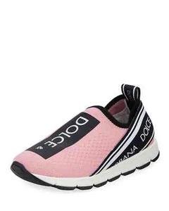 Dolce&Gabbana Girl's Maglina Slip-On Knit Logo Sneakers, Kids - Picture 1 of 9