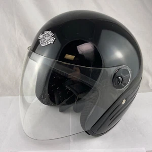 Harley Davidson Helmet Womens Small Black Skyline 3/4 DOT Face Shield 55-56cm - Picture 1 of 12
