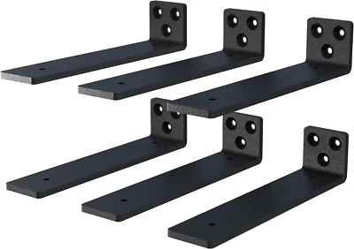 NEODROP 6 Inch Floating Shelf Brackets, Heavy Duty Hidden Bracket for Wall, Mantel, Book
