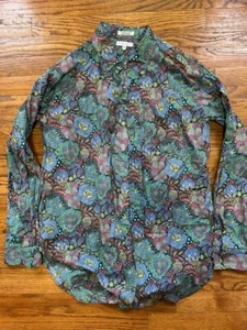 Engineered garments 19th century floral blue button down - Picture 1 of 4