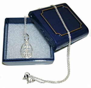 COLLAR COLGANTE CRUZ DE CARAVACA. con  Cerco 23 mm PLATA de LEY y Cadena 40 cm  - Bild 1 von 2