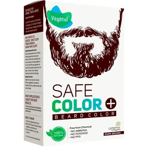 Safe Color 25g Dark Brown Organic Beard Hair Dye Full Kit No PPD Allergy Vegetal - Picture 1 of 5