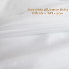 39 pulgadas X 55 pulgadas Tejido de seda / algodón de material de seda blanco