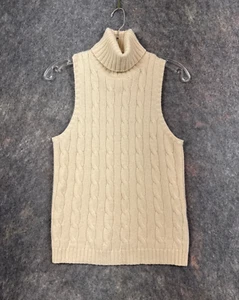 Ralph Lauren Womens Sweater Black Label M Cashmere Gold Sparkle Cable Capsule - Picture 1 of 14