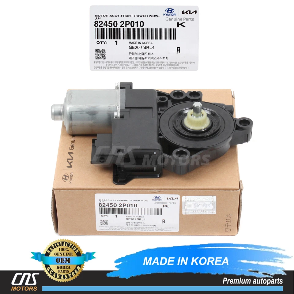 ✅GENUINE✅ Window Motor FRONT LEFT DRIVER for 2011-2015 Kia Sorento 824502P010 - Imagem 1 de 4