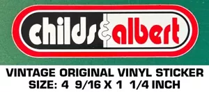 CHILDS & ALBERT - VINTAGE ORIGINAL VINYL DECAL STICKER - RACING PERFORMANCE - Picture 1 of 2