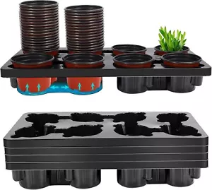 Seed Starter Tray Kit with 5PCS 8 Cell round Nursery Pots Trays and 40PCS 3.15 I - Picture 1 of 3