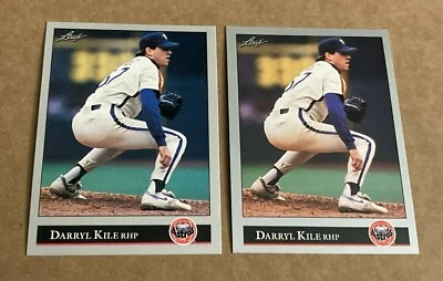 (2) 1992 Leaf DARRYL KILE #198 ~ BASE + ERROR SP - NO DOT AFTER INC ~ astros - Image 1 of 3
