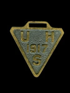 1918 WWI High School Watch Fob WHS, No Strap - Picture 1 of 2