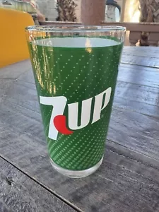 Vintage 7up Red Spot Drinking Glass Cup Wrap Around Logo 5” Tall - Picture 1 of 1