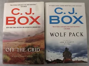 C J BOX TWO-PACK WOLF PACK & OFF THE GRID-BOTH HARD COVERS & DJ-Both 1st/1st-VG - Picture 1 of 4