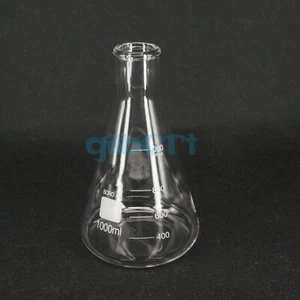 1000ml Borosilicate Glass Conical Erlenmeyer Flask Lab - Picture 1 of 4