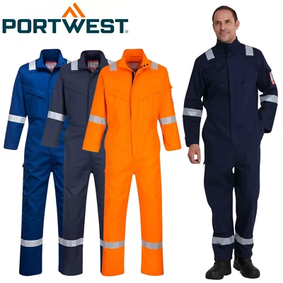 Portwest Coverall Overall Bizflame Industry Work Wear Flame Resistant Protection - Image 1 of 4